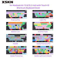 XSKN Keyboard Cover for MacBook Air - Pro Software Shortcuts