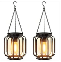 Fashion Simple Solar Garden Metal Hanging Lamp