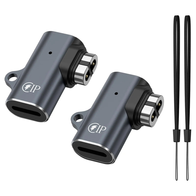 Meliya 2 Pack Charger Adapter for Aftershokz Headphones Charger USB Type-C Magnetic Charger Converter for AfterShokz Aeropex Shokz OpenRun OpenRun Pro OpenRun Mini OpenComm (Lightning+Lightning)