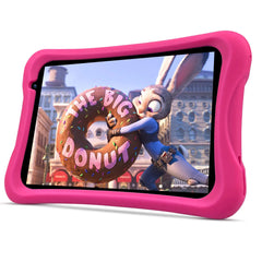 PRITOM 8 inch Kids Tablet Quad Core Android Tablet 64GB WiFi Bluetooth Dual Camera Educationl GamesParental Control Kids Software with Kids-Tablet Case(Pink)