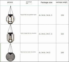 Fashion Simple Solar Garden Metal Hanging Lamp