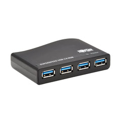 Tripp Lite 4-Port USB-A Mini Hub - USB 3.2 Gen 1 Up to 5 Gigabits per Second Plug-and-Play No Software Needed International Plug Adapters for UK EU & Australia - 1-Year Warranty (U360-004-R-INT)