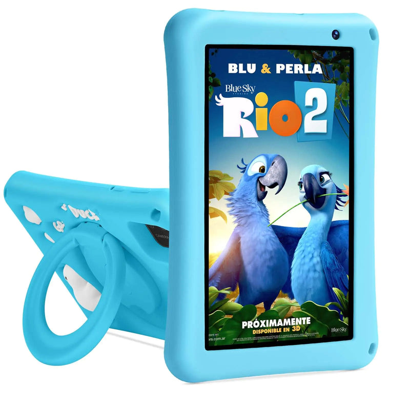 Kids Tablet 7 inch Android 13 Tablet for Kids 8GB+64GB Octa-Core Tablets 5800mAh Pre-installed Kids Software Parental Controls With Drop Protection Case WiFi Tablet Dual Cameras (Blue)
