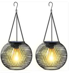 Fashion Simple Solar Garden Metal Hanging Lamp