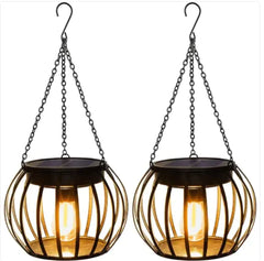 Fashion Simple Solar Garden Metal Hanging Lamp